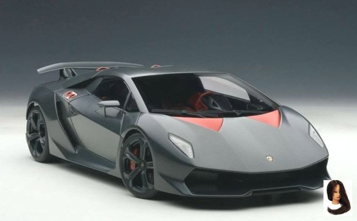 Lamborghini Sesto Elemento Grey Carbon Fiber Pattern 1/18 Scale Diecast Car Model By AUTOart 74671 #lamborghinisestoelemento