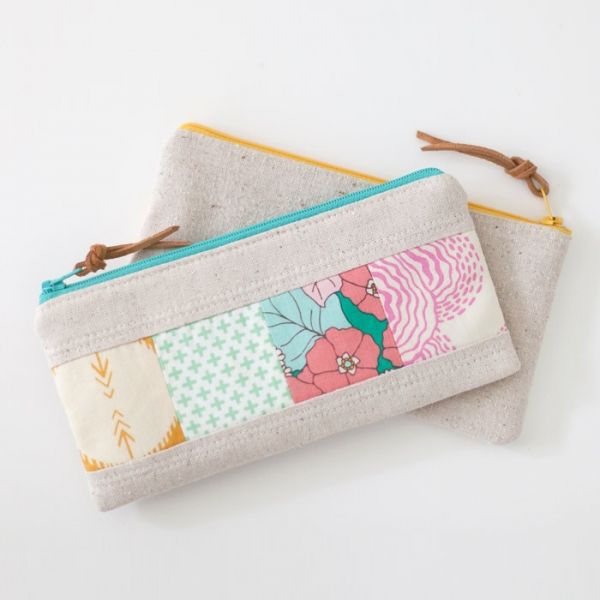 Download Patchwork Zipper Pouch Sewing Pattern Free Easy