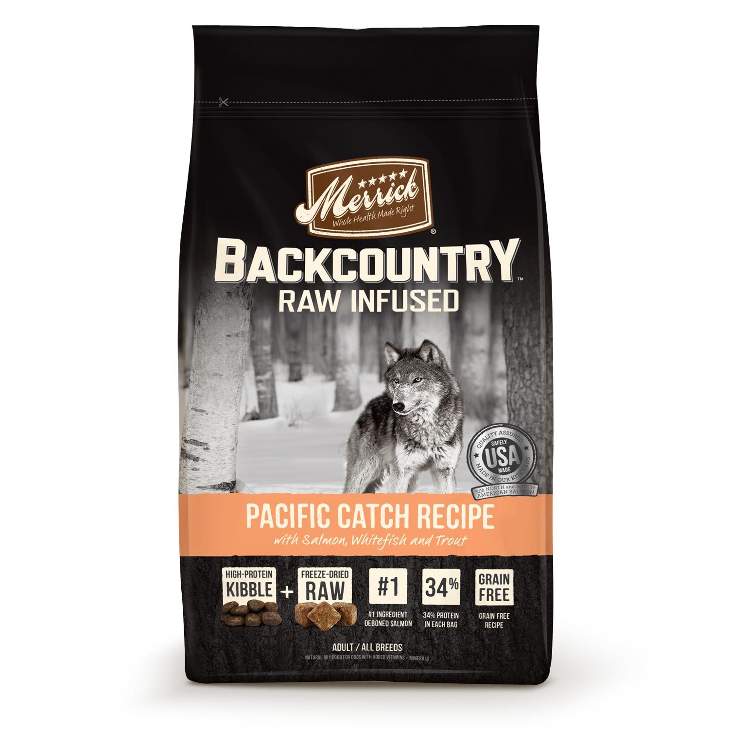 Merrick Backcountry Grain Free Raw Infused Pacific Catch Adult Dog
