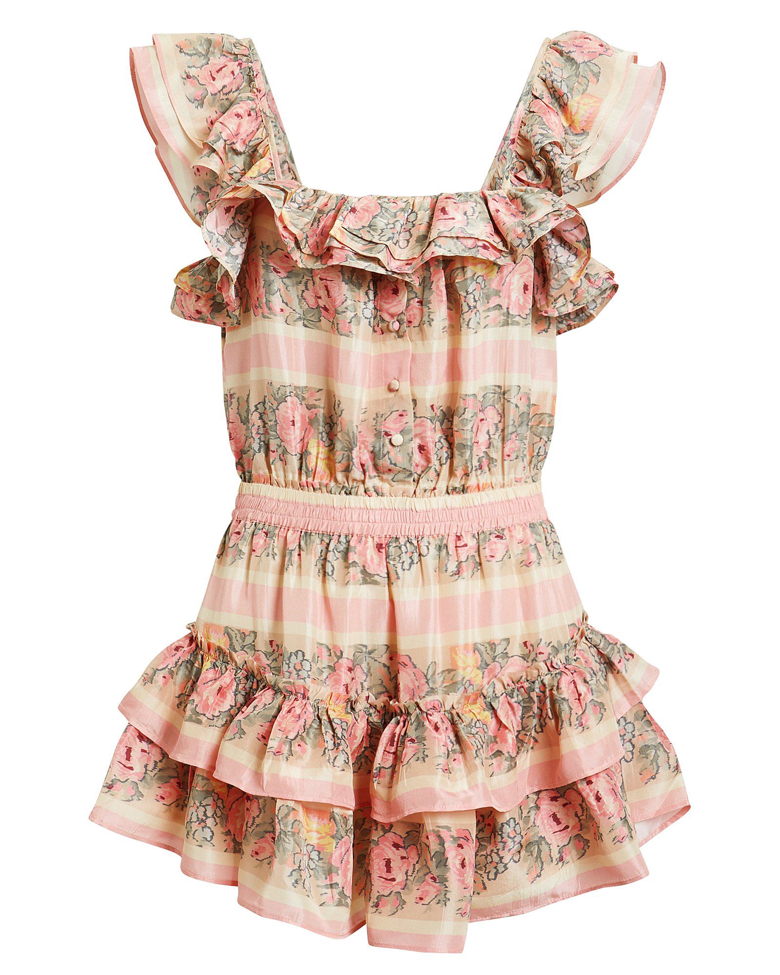 arina ruffle mini dress