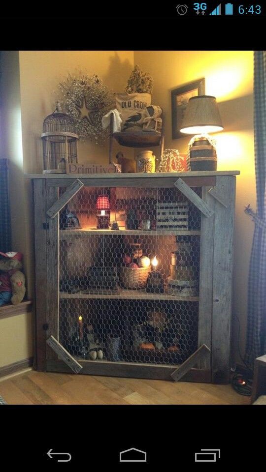 Prim Cabinet Could Make This Out Of A Pallet And Some Old En Prim Cabinet Could Make This Out Of A Pallet And Some Old En Wire I