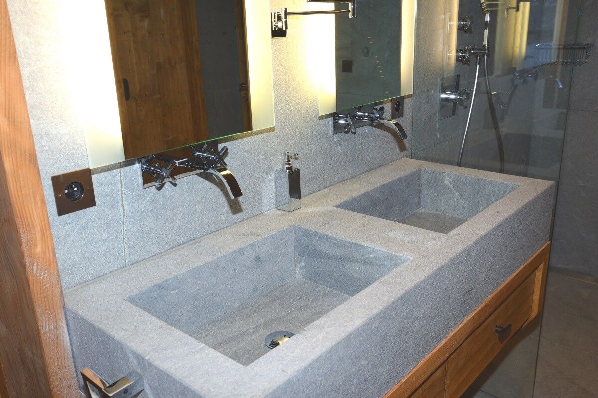 Plan vasque sur mesure Albiana Granit, Salle de bain, Nettoyage Plan vasque sur mesure Albiana Granit, Salle de bain, Nettoyage