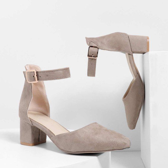 Chunky Sandals, Chunky Heels, Blue Sandals, Casual Pumps, Buckled Heels, Women's Pumps, Pointed Toe, Fashion Shoes, Heel Height