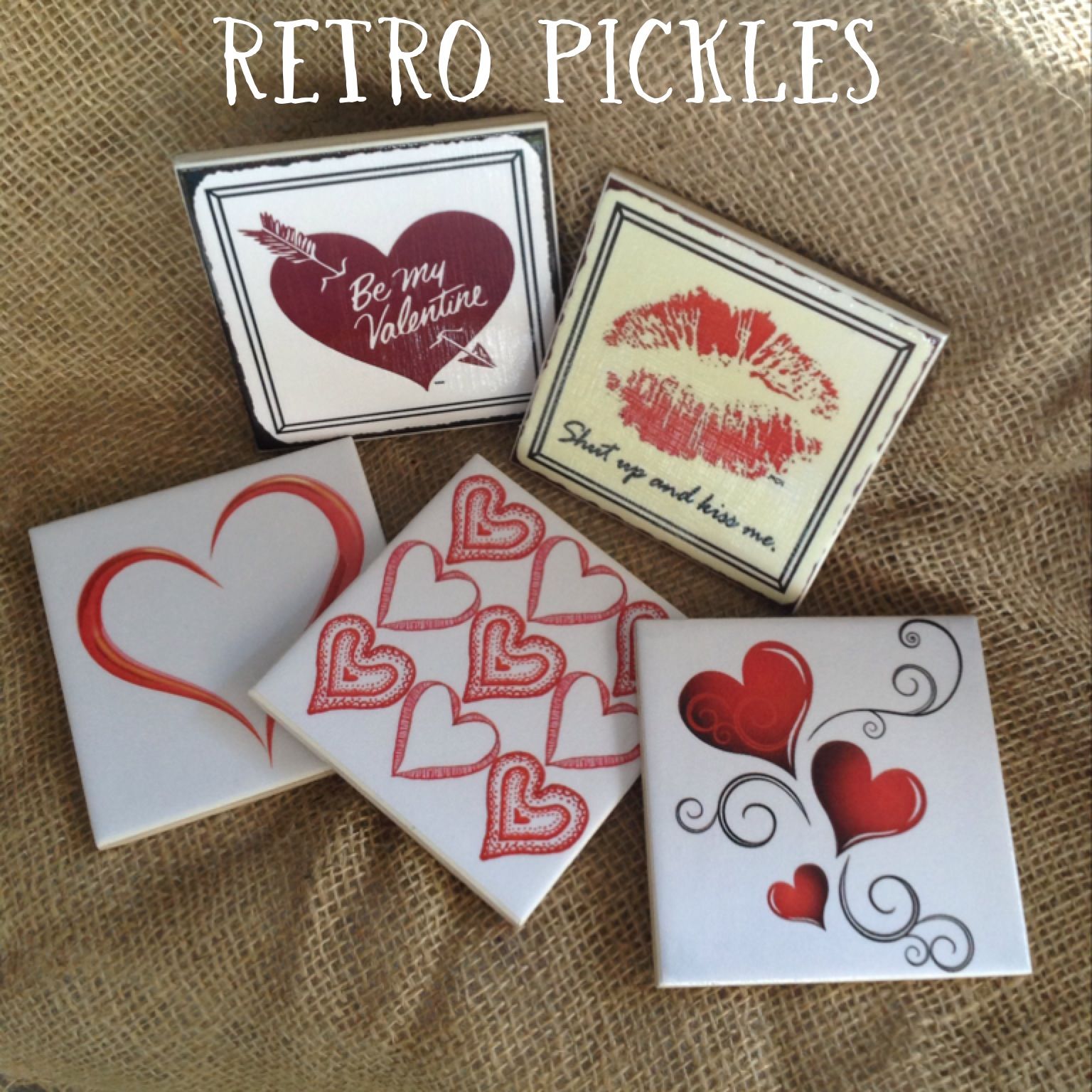 Set of 8 3dRose cst_14963_4 Valentine Hearts Design-Ceramic Tile Coasters Set of 8 3dRose cst_14963_4 Valentine Hearts Design-Ceramic Tile Coasters