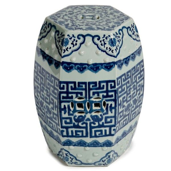 Blue And White Hex Geometric Garden Stool From The Well Appointed House Stools Ceramic - Powder Blue Ceramic Garden Stool Blue And White Hex Geometric Garden Stool From The Well Appointed House Stools Ceramic - Powder Blue Ceramic Garden Stool