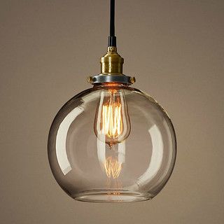 loft copper cap glass ball pendant lighting contemporary pendant