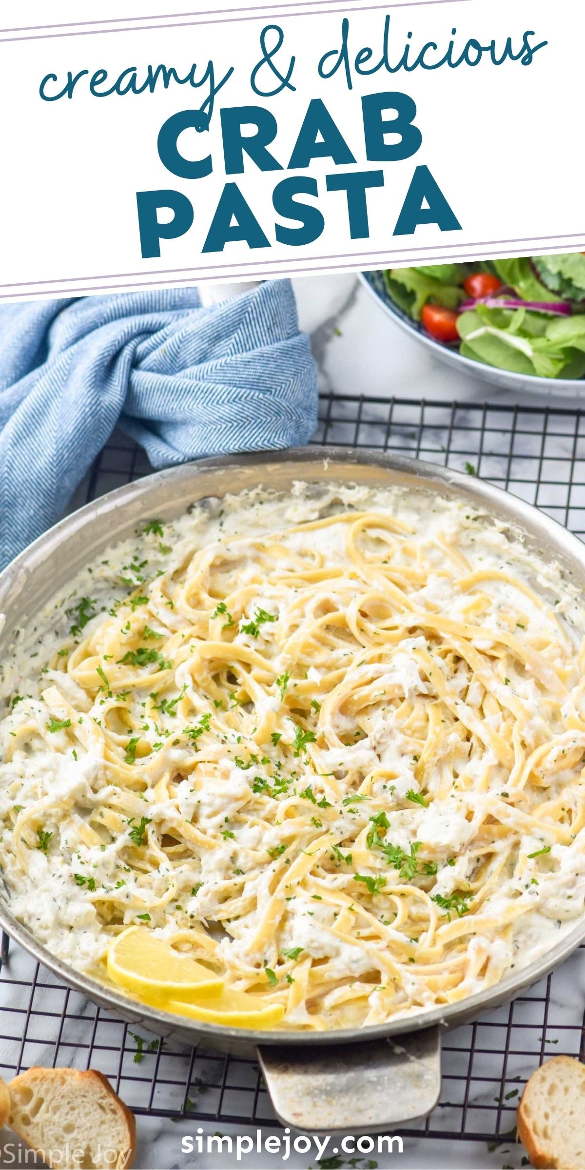This Creamy Crab Pasta is a quick dinner that will have you feeling