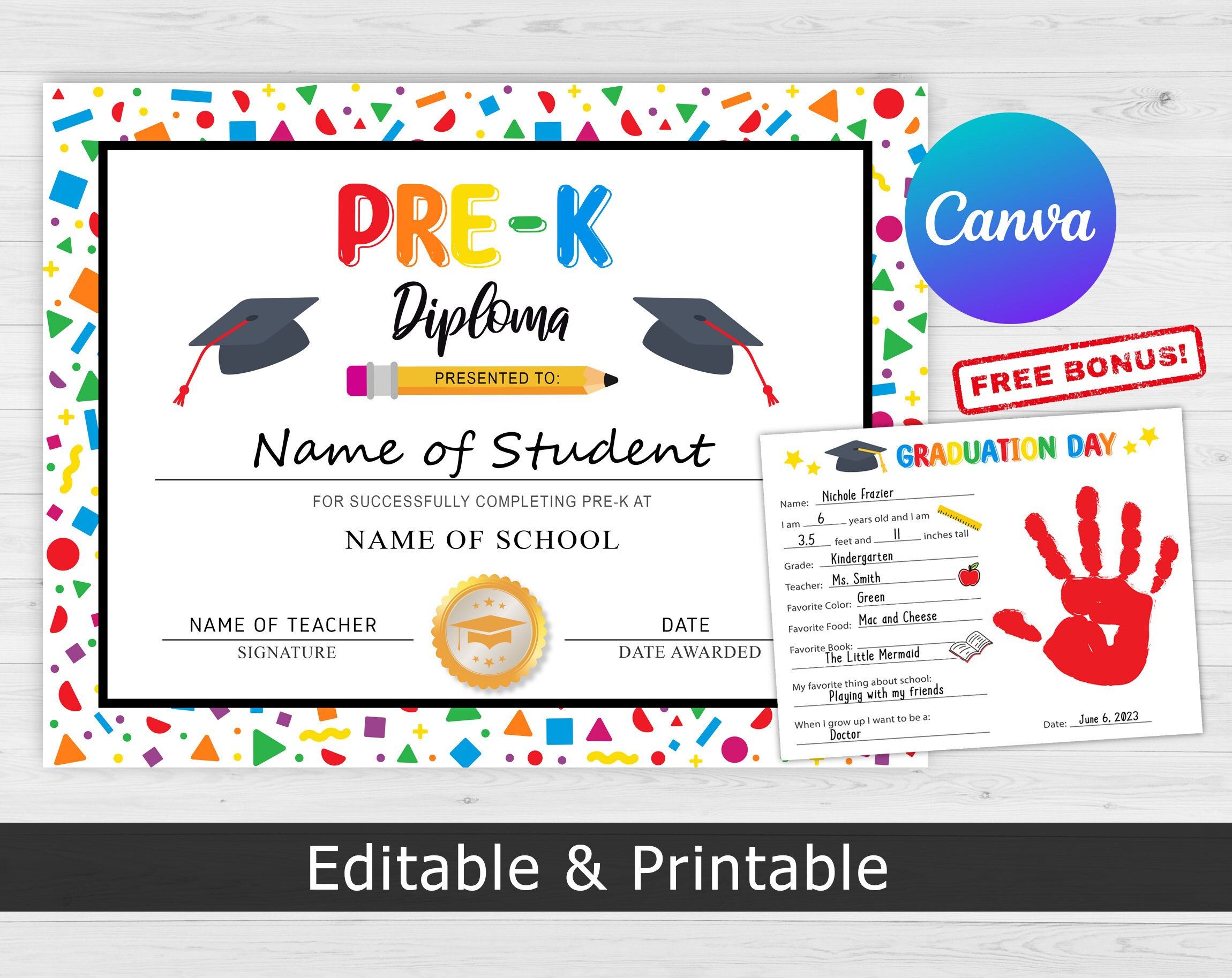 Pre k Graduation Certificate Prek Diploma Pre k Certificate Teacher Pre k Graduation Certificate Prek Diploma Pre k Certificate Teacher