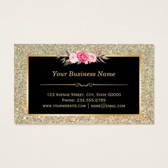 Gold Glitter Makeup Artist Hair Salon Fl Wrap Business Card Gold Glitter Makeup Artist Hair Salon Fl Wrap Business Card