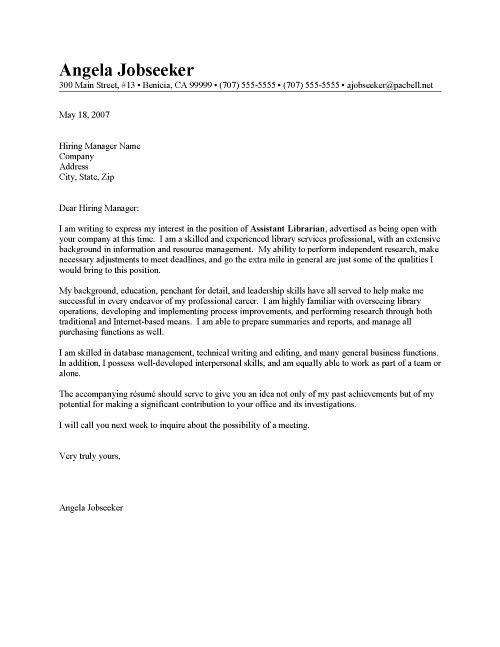 specialist cover letter specialist cover letter cover letter cover letters for library managers