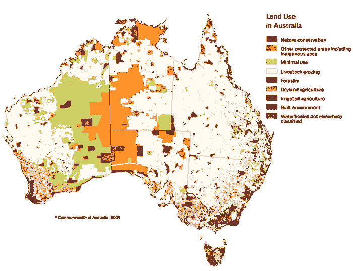 australia natural resources map