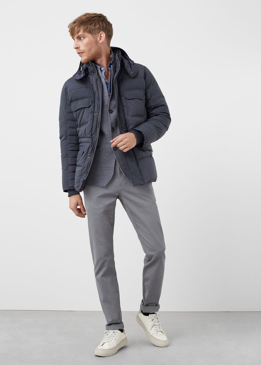 Feather Down Hooded Coat Erkek Giysileri Erkek Gunluk Giyim Mont