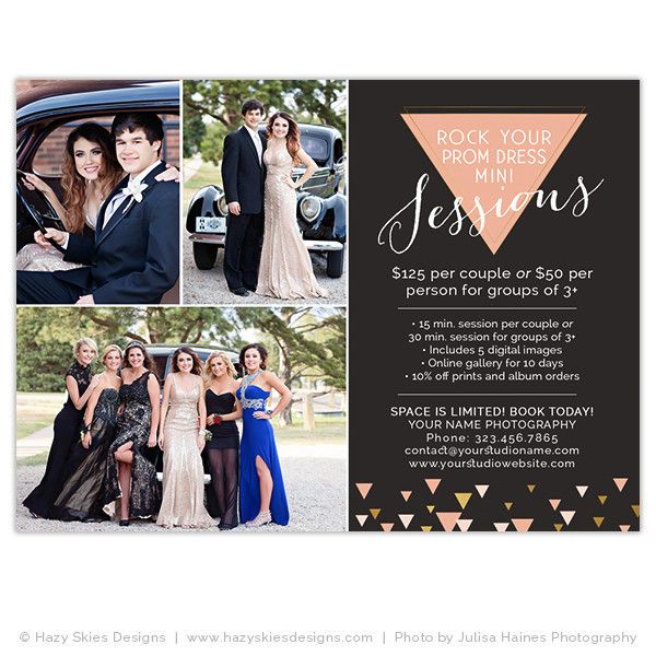 prom mini session marketing template rock your dress mini prom dress drive flyer template