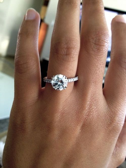 2ct Round Solitaire With Diamond Pave Band Wow Future Wedding 2ct Round Solitaire With Diamond Pave Band Wow
