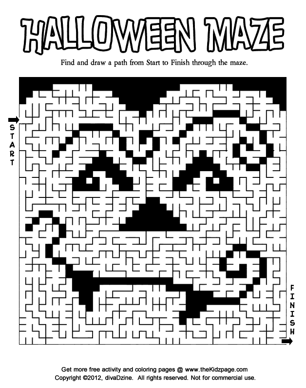 Halloween Maze Printable Colouring Sheets School Party Idea Halloween Maze Printable Colouring Sheets School Party Idea
