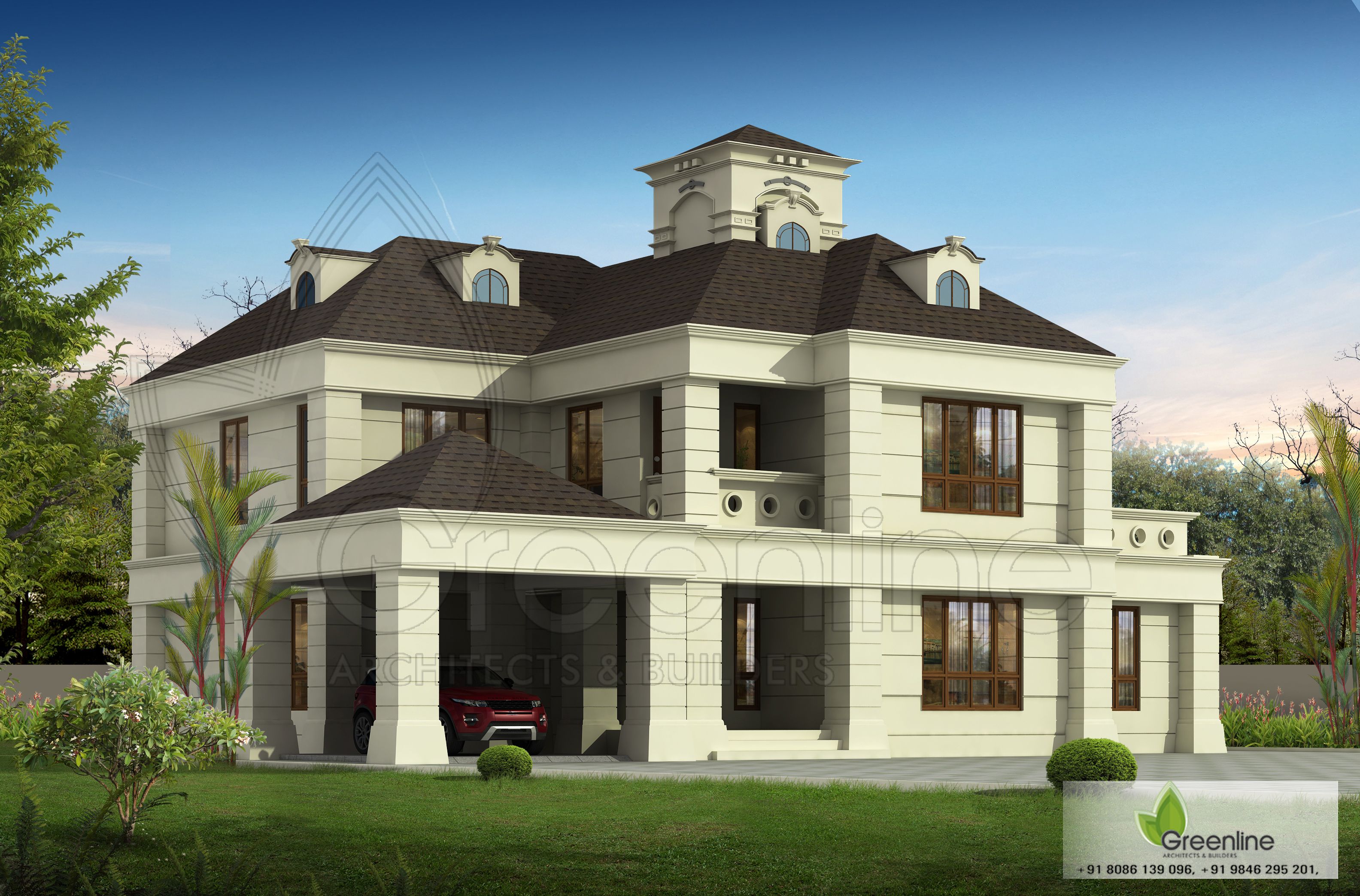 Luxury 4 Bedroom Colonial House Plan . . . .