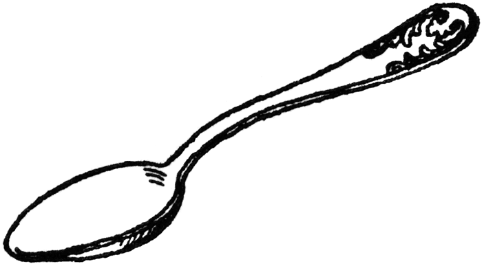 Spoon Coloring Pages Silverware Clip Art Black And White Spoon Drawing Pea And Ham Soup Clipart Black And White