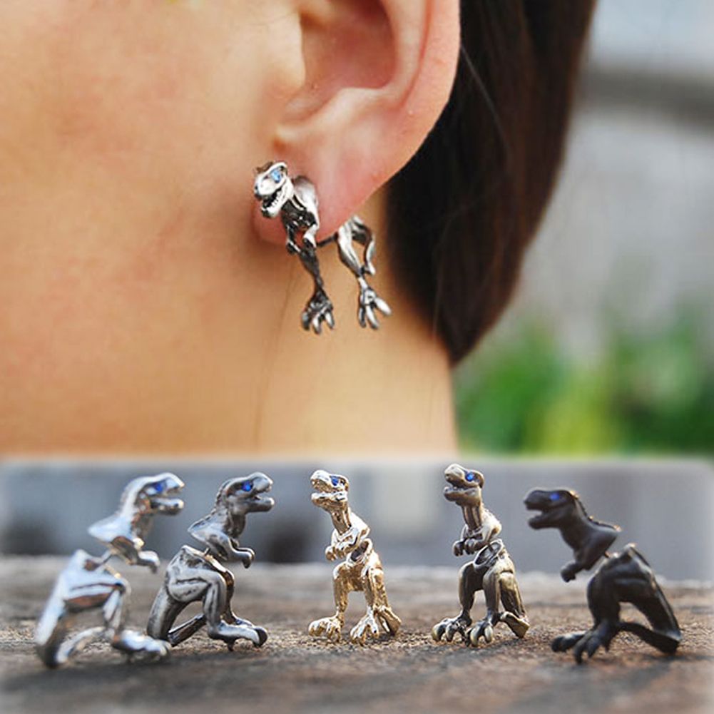 Cool Punk Dinosaure T-Rex Boucles D/'Oreilles Tyrannosaure Dragon Piercing