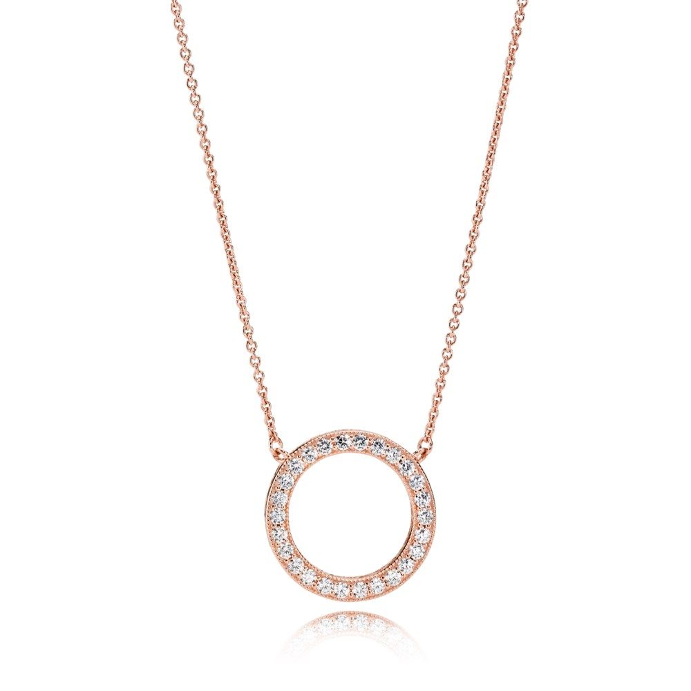 Collier avec Pendentif Cœurs PANDORA Rose - 580514CZ-45 | Bijoux ... Collier avec Pendentif Cœurs PANDORA Rose - 580514CZ-45 | Bijoux ...
