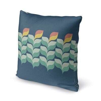 Outdoor Floral Throw Pillow Abstract Indoor Outdoor Throw Pillow
