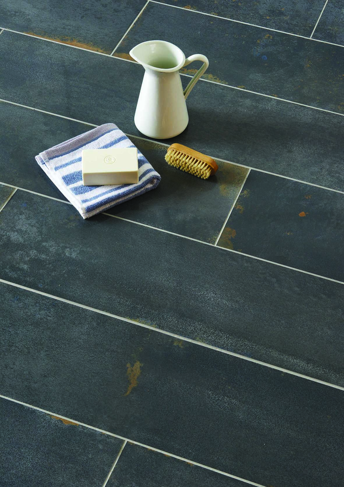 New Oxide Tiles By Original Style Black Latto A Semi Polished New Oxide Tiles By Original Style Black Latto A Semi Polished Finish On Aged Effect Plank Get Your Shabby Chic Look Now