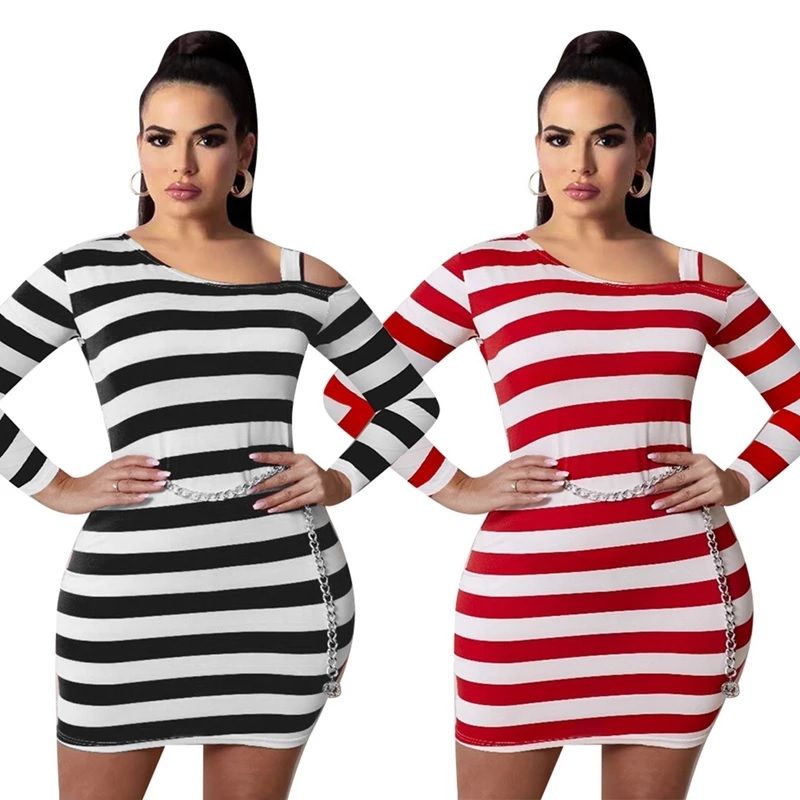 Color: Black, Red Material: Polyester+ Spandex Style: Casual Pattern Type: Striped The post Long Sleeve Striped Bodycon Mini Dress appeared first on TD Mercado. High Slit Maxi Dress, Backless Mini Dress, Boho Maxi Dress, Cami Dress, Bodycon Outfits, Sexy Bodycon Dresses, Bodycon Mini Dress, Bandage Dresses, Fashion Group