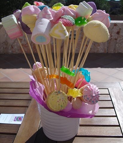 Centros De Mesa Infantiles De Chuches Centros De Mesa Comestibles Centro De Mesa Infantil Decoración De Fiestas Infantiles