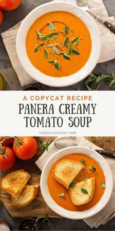 Campbell's Tomato Soup Recipes, Homemade Tomato Soup Recipe, Best Tomato Soup, Quick Soup Recipes, Vegetarian Recipes, Cooking Recipes, Simple Tomato Soup, Tomato Bisque Soup, Creamy Tomato Basil Soup