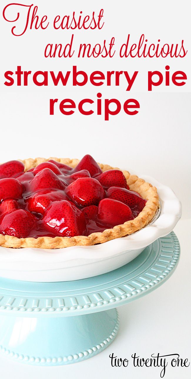 The easiest and most delicious strawberry pie recipe! Köstliche Desserts, Delicious Desserts, Dessert Recipes, Yummy Food, Summer Desserts, Healthy Dessert, Salad Recipes, Easy Strawberry Pie Recipe, Strawberry Desserts