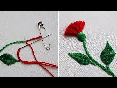 Hand Embroidery : Hack To Make Tassels Using Safety Pin | Tassel Flower - YouTube #sewingbeginner