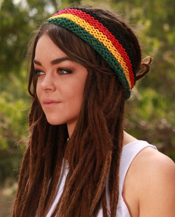 Rasta knit crochet men women yoga sweat bands headband Wrist bands