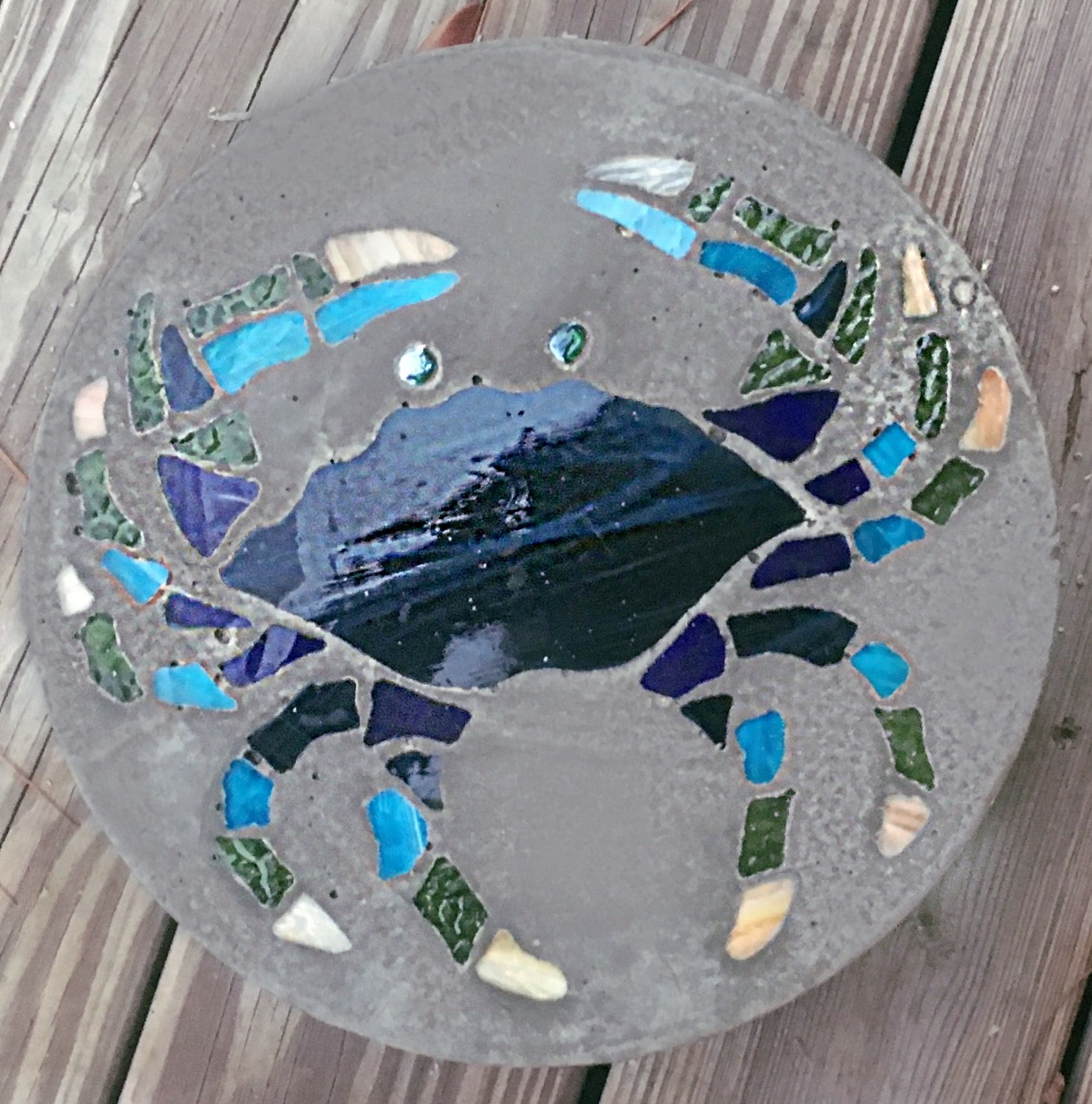Mosaic Stepping Stone Blue Crab Mosaic Stepping Stone Blue Crab