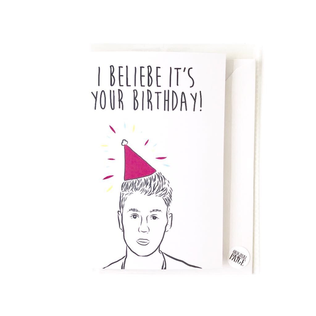 Justin Bieber birthday card - check us out on etsy and depop link Justin Bieber birthday card - check us out on etsy and depop link