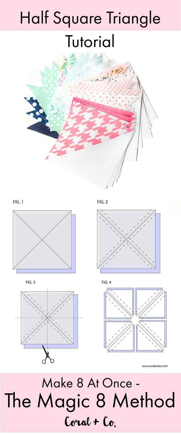 Quilting For Beginners, Quilting Techniques, Quilting Tips, Quilting Tutorials, Sewing For Beginners, Half Square Triangles Tutorial, Half Square Triangle Quilts Pattern, Sewing Patterns Free, Free Sewing