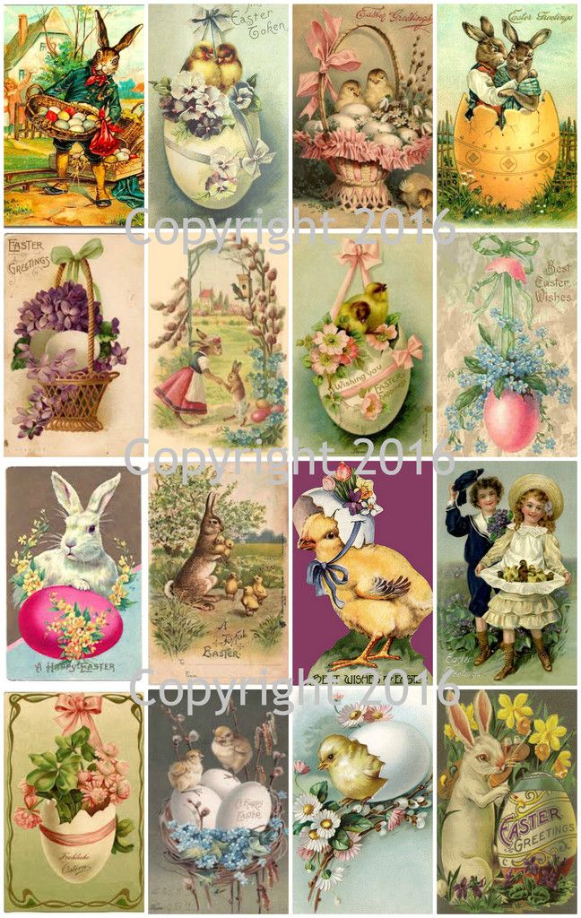Vintage Victorian Easter Ovals 1.5 x 2 Collage Sheet for Art Scrapbooking Altered Art Vintage Victorian Easter Ovals 1.5 x 2 Collage Sheet for Art Scrapbooking Altered Art