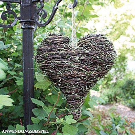Videx Deko-Herz, feines Rattan-Moos-Geflecht, Ø 30cm - garten ideen ... Videx Deko-Herz, feines Rattan-Moos-Geflecht, Ø 30cm - garten ideen ...