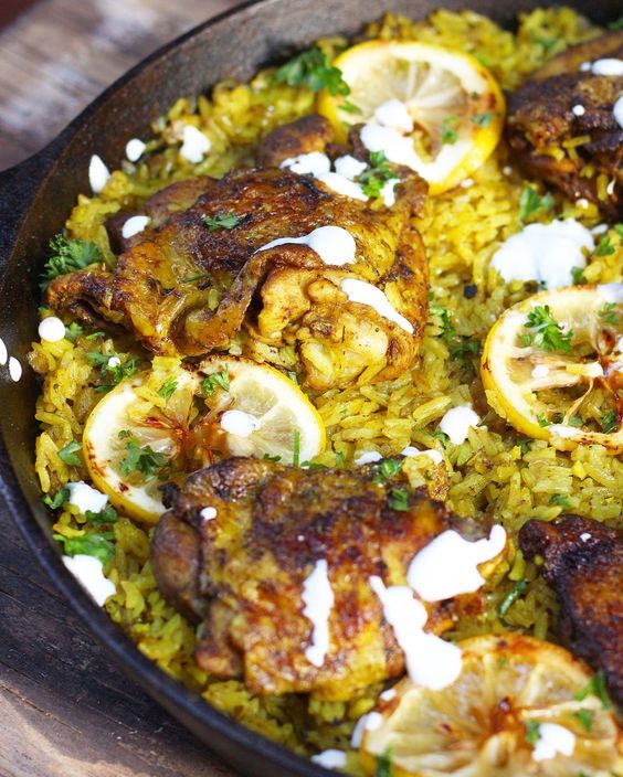 One Pot Middle Eastern Chicken And Rice - Chicken recipes turmeric #chicken #recipes #turmeric One Pot Middle Eastern Chicken And Rice
