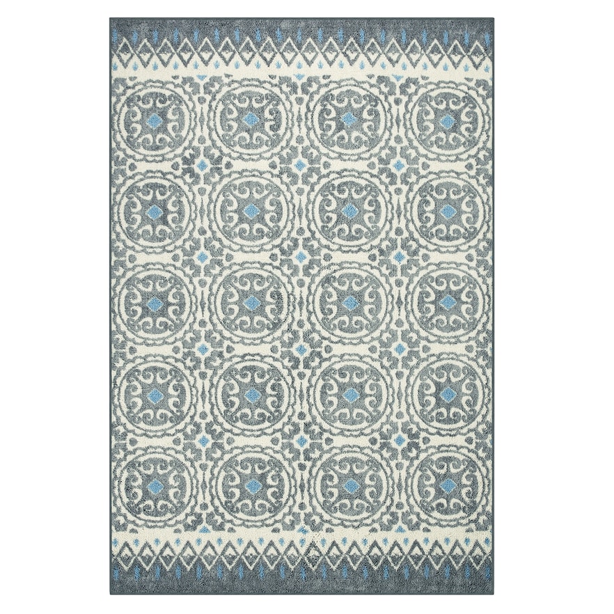 Mainstays India Medallion Textured Print Area Rug And Runner Collection Purple Area Rugs Area Rugs Rugs In Living Room