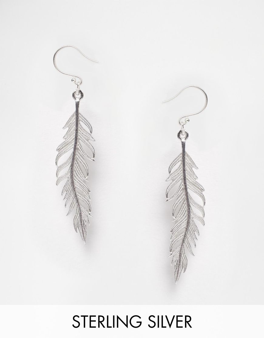 Pieces Julie Sandlau Sterling Silver Jill Feather Drop Earrings Pieces Julie Sandlau Sterling Silver Jill Feather Drop Earrings