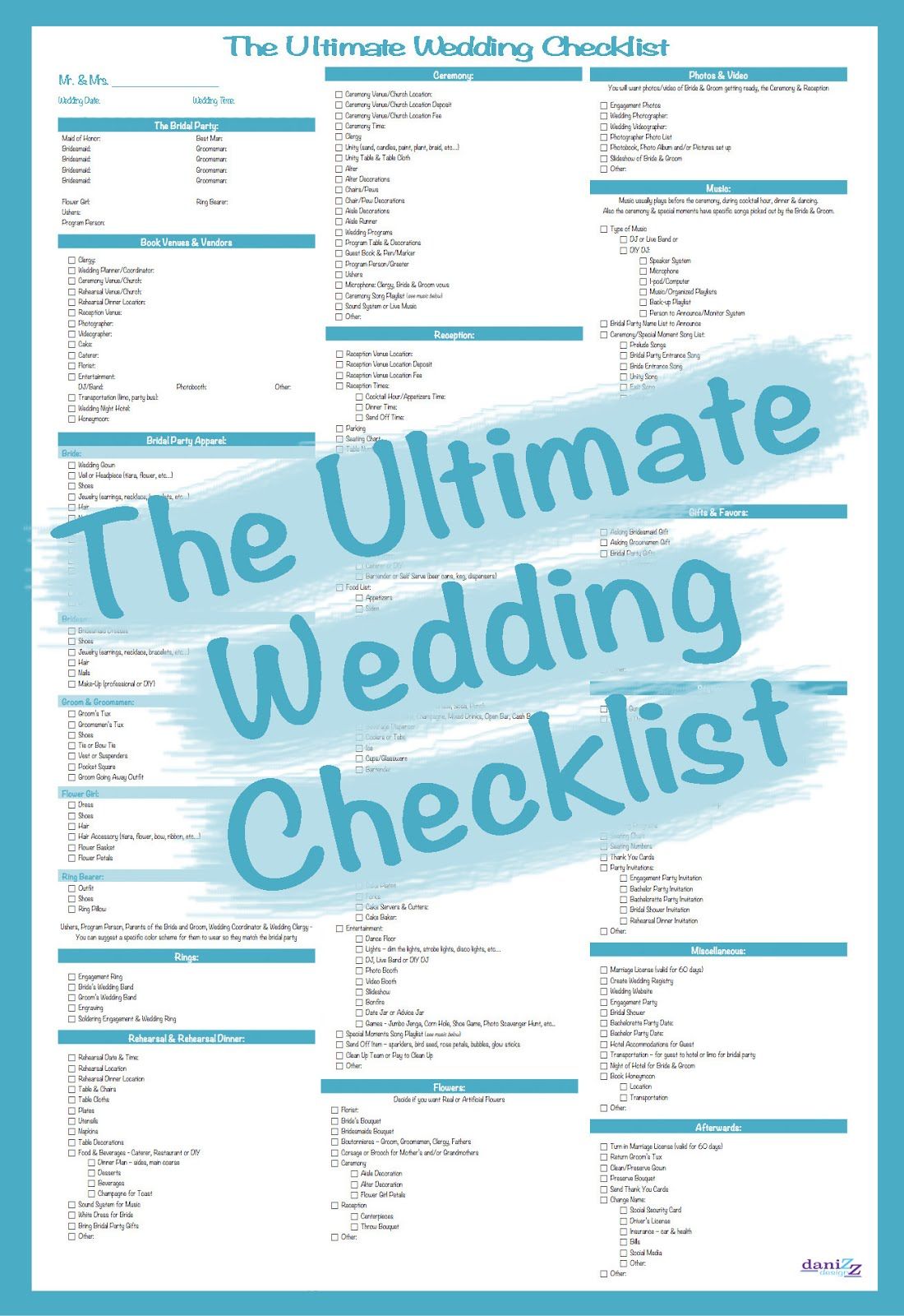 ultimate wedding checklist