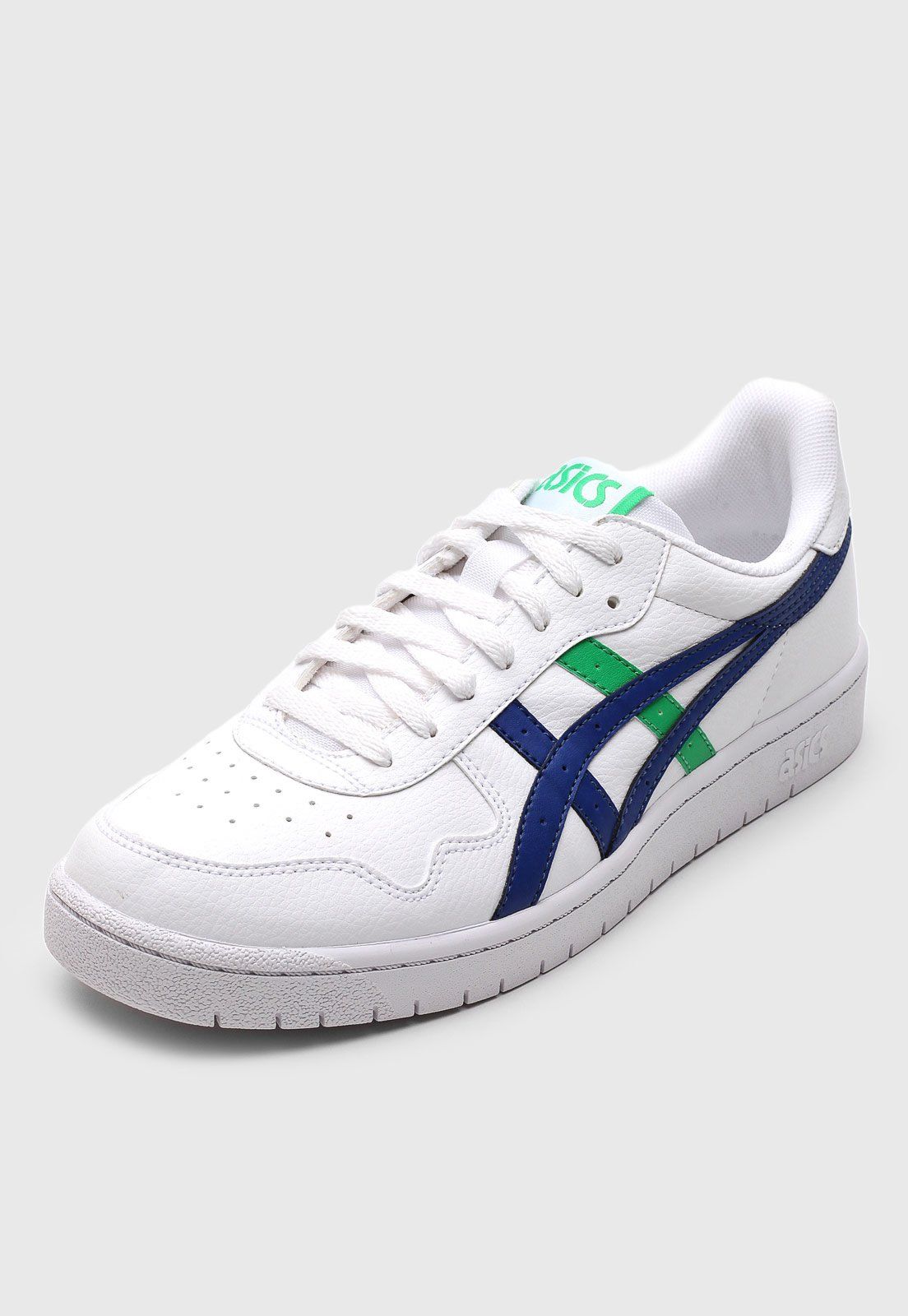 Tênis Asics Japan S Branco/AzulBico: RedondoMedidas da peça no tamanho 40: Sola com 3cm.Conforto e estilo esportivo são os princípios da Asics, marca especialista em oferecer uma ótima experiência, seja para treinar na academia, correr, caminhar ou fazer percursos de longa distância.Possui cabedal resinado com recortes e entressola texturizada. Academia, Asics Sneaker, Japan, Sneakers, Shoes, Products, Long Distance, Sport Style, Creature Comforts