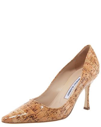 manolo blahnik cork pumps