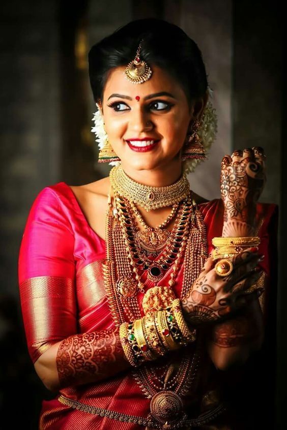 Beautiful South Indian Bride South Indian Makeup And Jewellery Bookeventz Indian Bride 