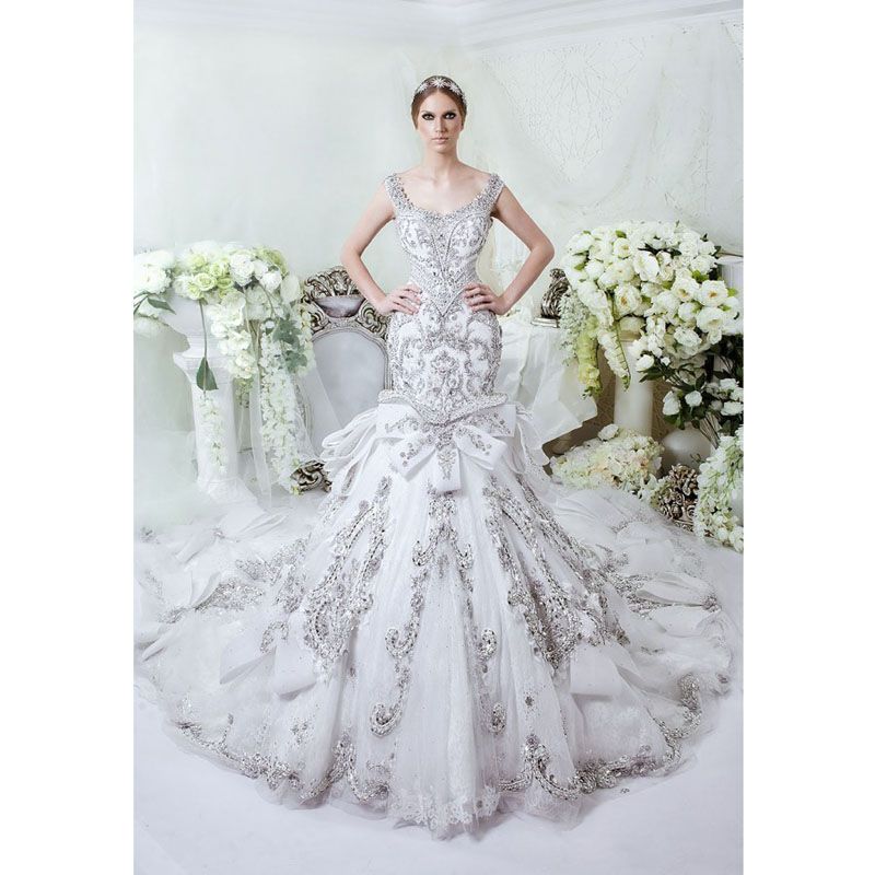 Pas Cher Dubaï Arabie Arabe De Luxe Lourd Perles De Mariage