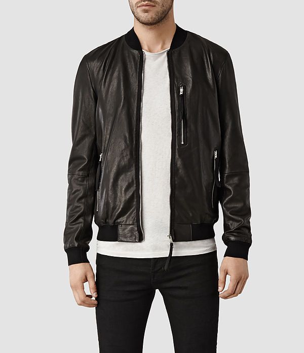 AllSaints Blenham Leather Bomber | Mens Cruz Leather Jacket by AllSaints