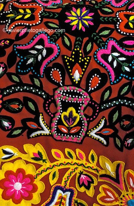 Bordado Del Traje Típico De Carbajales De Alba Zamora Siempre De Paso Bordado Bordado Popular Arte Popular Mexicano