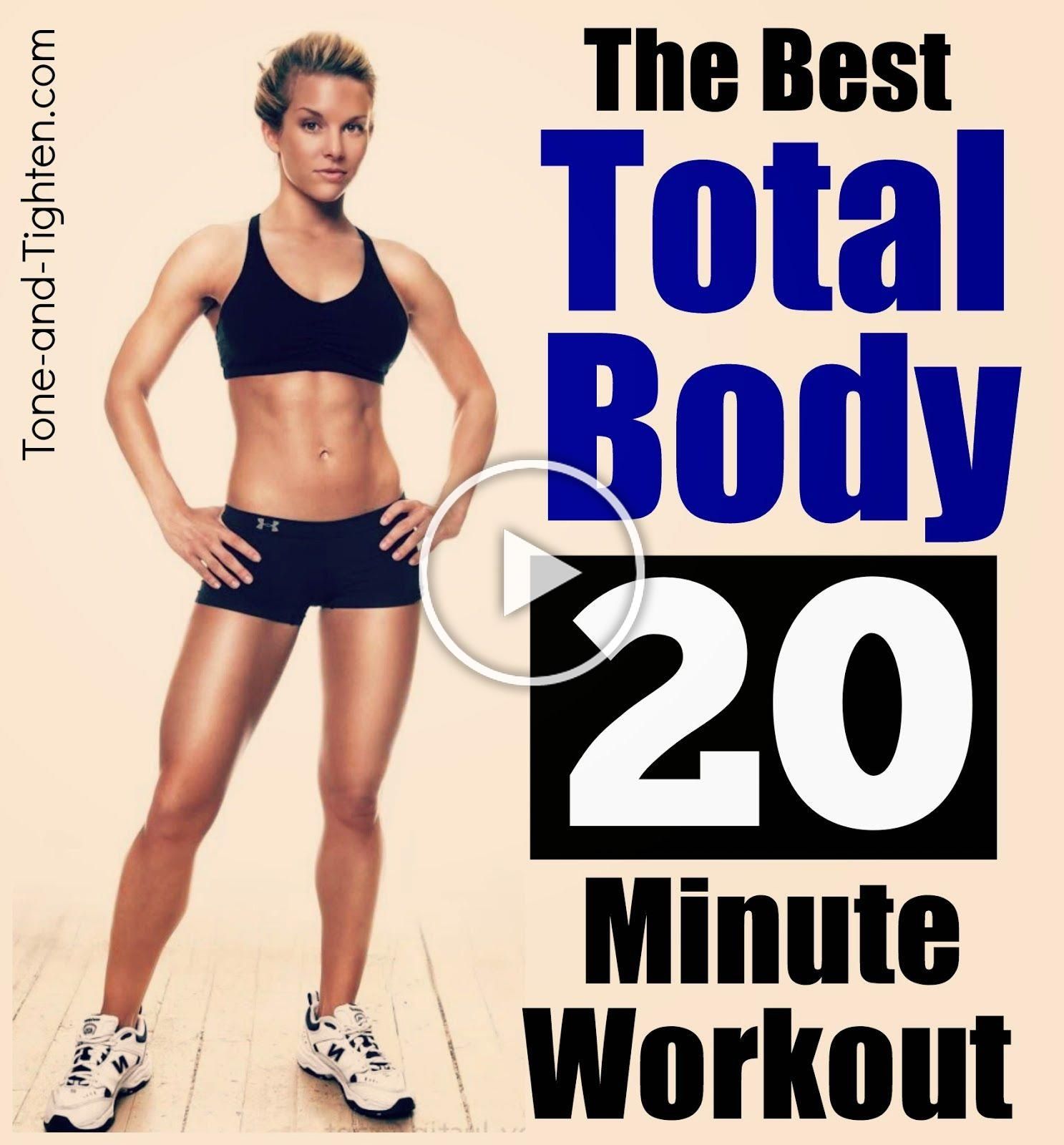 The best 20-minute total-body shred you will find on Pinterest! Lace up and prepare to sweat! From T...