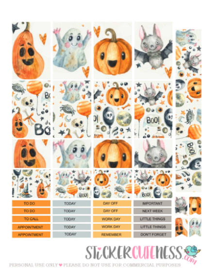 Free Printable Crazy Halloween Planner Stickers from StickerCuteness Free Planner, Diy Planner, Planner Kit, Planner Organization, Happy Planner, Planner Ideas, Organizing Tools, Notebook Planner, Planners