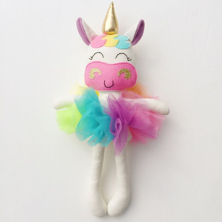 Einhorn Puppe - Stoff Puppe - Baby Geschenk - Regenbogen Einhorn - ... - Baby deko