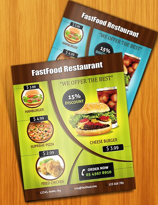make a restaurant menu